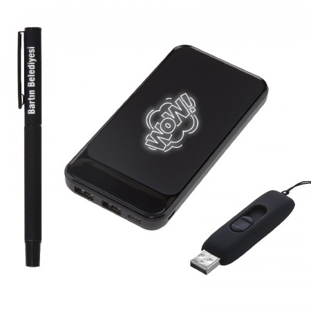 5057 Hediyelik Set - Led işıklı 10.000Mah Powerbank - Led işıklı Usb Bellek Led işıklı Rubber Metal Kalem 5057 Hediyelik Set - Led işıklı 10.000Mah Powerbank - Led işıklı Usb Bellek Led işıklı Rubber Metal Kalem