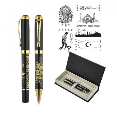 685-RT Kabartma Figürlü Metal Roller & Tükenmez Kalem Seti 685-RT Kabartma Figürlü Metal Roller & Tükenmez Kalem Seti