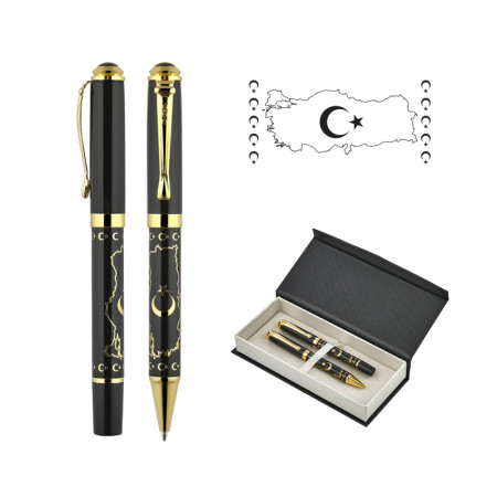 685-RT Kabartma Figürlü Metal Roller & Tükenmez Kalem Seti 685-RT Kabartma Figürlü Metal Roller & Tükenmez Kalem Seti