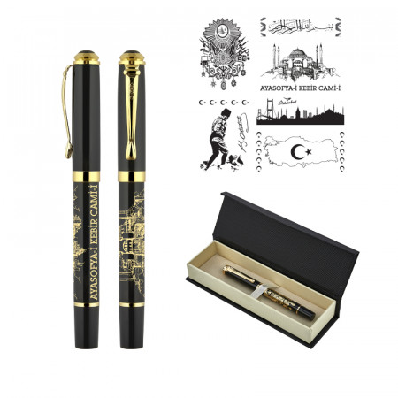 685-KR Kabartma Figürlü Metal Roller Kalem Seti 685-KR Kabartma Figürlü Metal Roller Kalem Seti