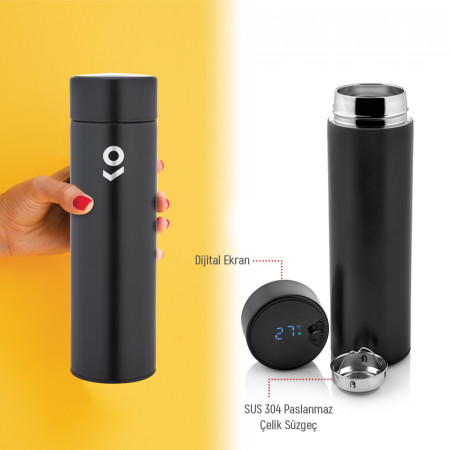 5338 Dijital Süzgeçli Termos / 450 Ml 5338 Dijital Süzgeçli Termos / 450 Ml