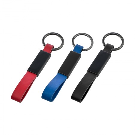 2397 Çift Taraflı Metal Suni̇ Deri̇ Anahtarlık