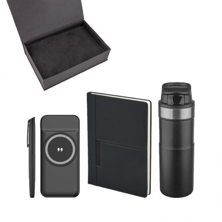 5077 Kalem & Defter & Powerbank & Termos Set