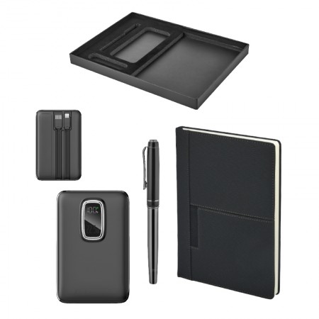 5076 Kalem & Defter & Powerbank Set